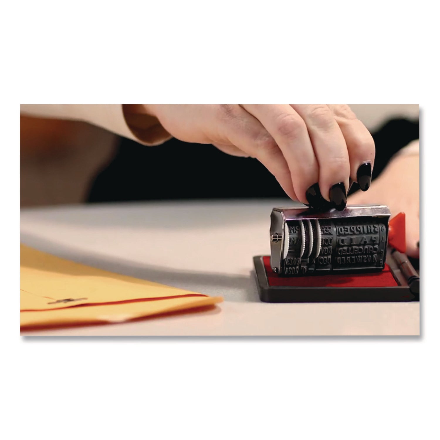 2000 PLUS One-Color Felt Stamp Pad, #2, 6.25" x 3.5", Red