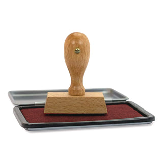 2000 PLUS One-Color Felt Stamp Pad, #2, 6.25" x 3.5", Red