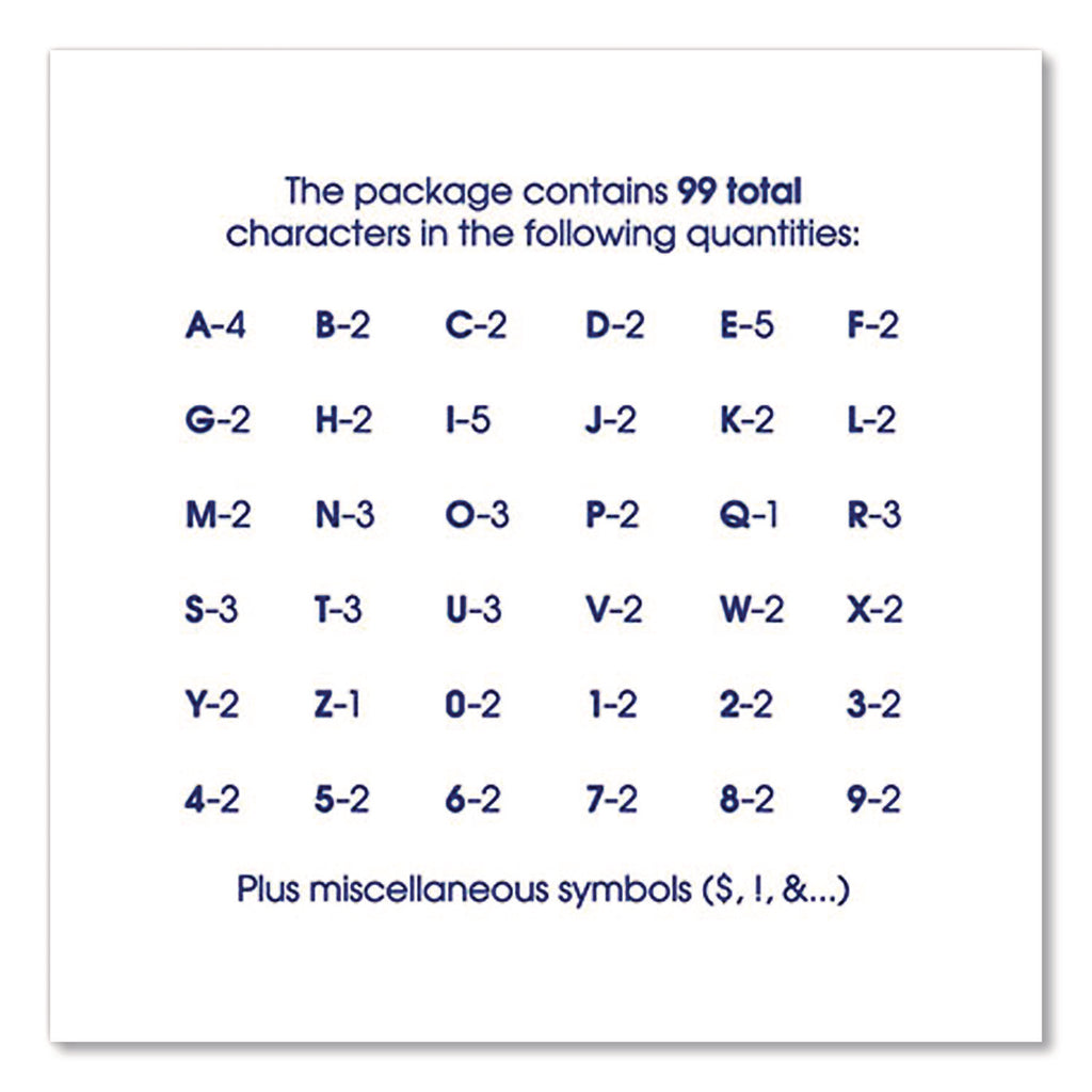 Letters, Numbers and Symbols, Self Adhesive, Black, 2"h, 133 Characters