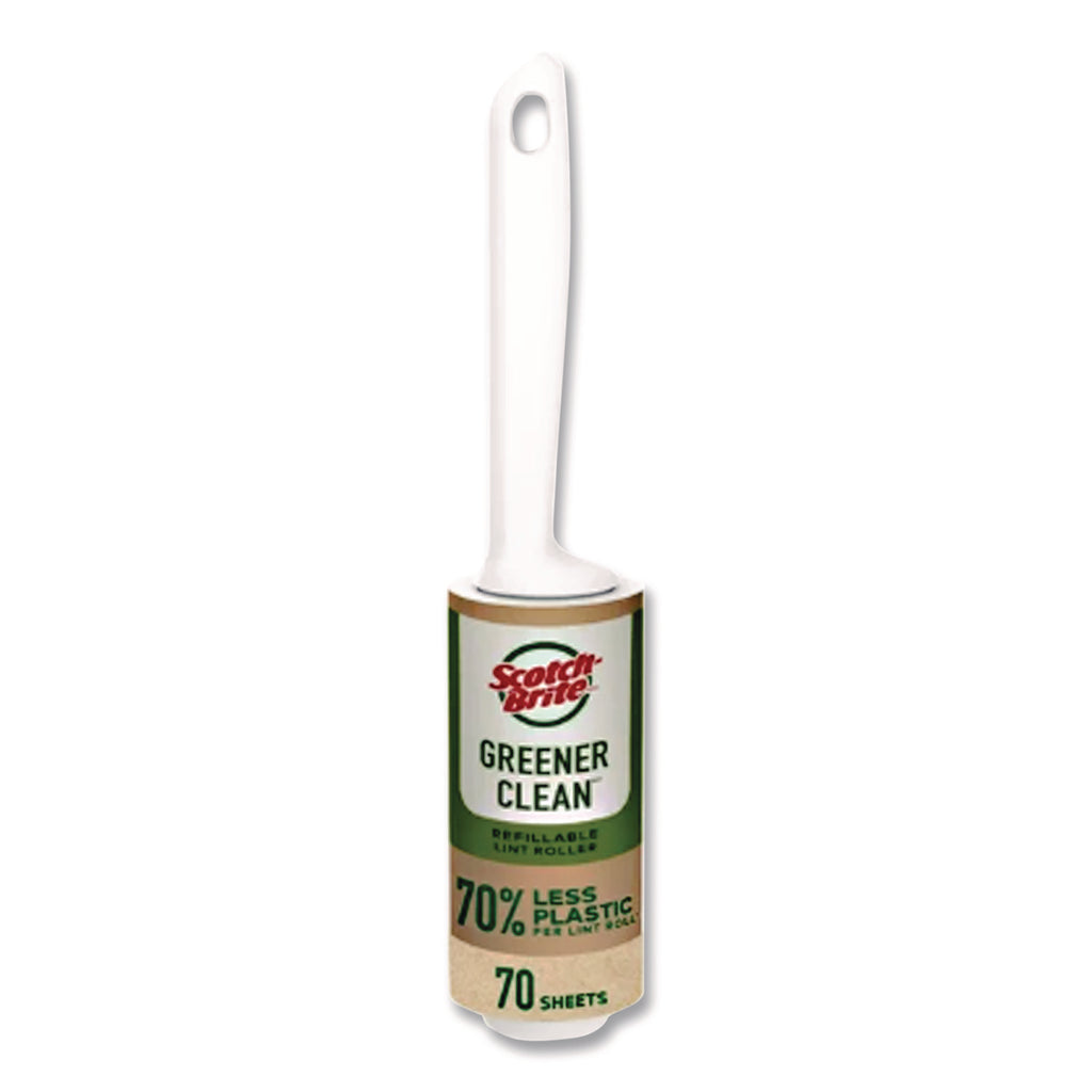 Greener Clean Lint Roller, 4" x 29.4 ft, 70 Sheets/Roller