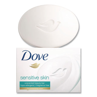 Sensitive Skin Bath Bar, Unscented, 4.5 oz Bar, 8 Bars/Pack, 9 Packs/Carton