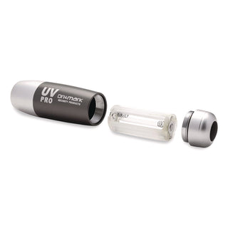 UV Pro Ultraviolet Counterfeit Detecto, UV Light; Watermark, U.S.; Most Foreign Currencies, 7.28 x 3.74 x 4.21, Black/Silver