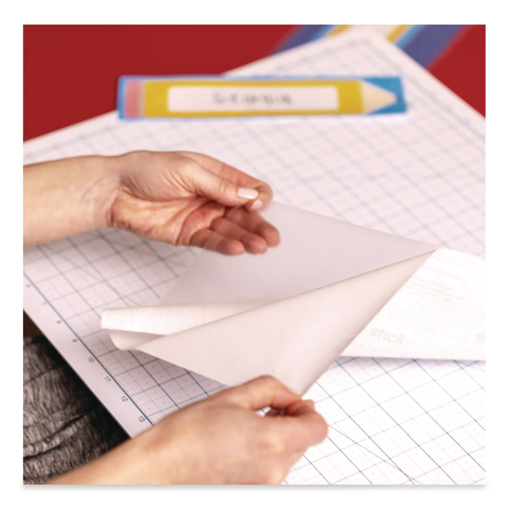 Peel-and-Stick Clear Laminate Roll, 5.91 mil, 18" x 8 yd, Matte Clear