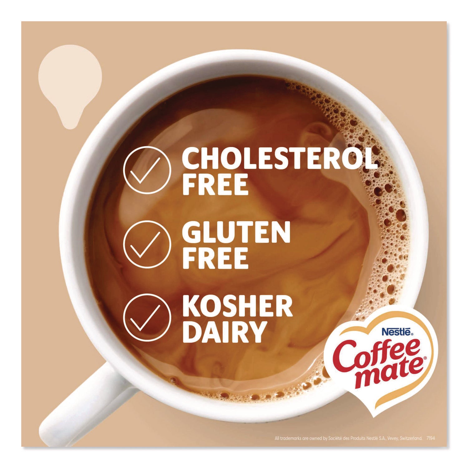 Liquid Coffee Creamer, Original, 0.38 oz Mini Cups, 50/Box, 4 Boxes/Carton, 200 Total/Carton