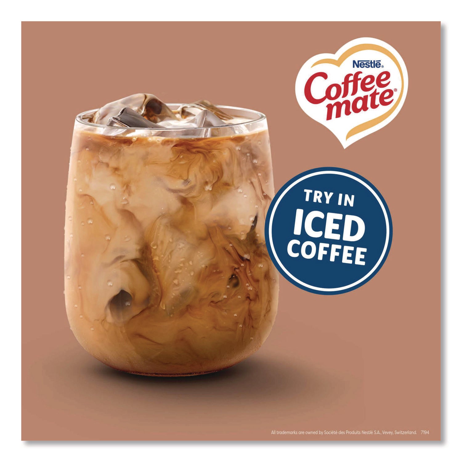Liquid Coffee Creamer, Cafe Mocha, 0.38 oz Mini Cups, 50/Box, 4 Boxes/Carton, 200 Total/Carton