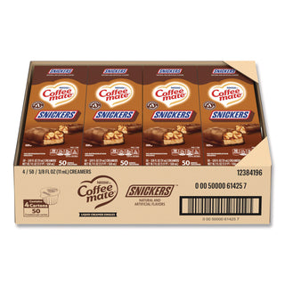 Liquid Coffee Creamer, Snickers, 0.38 oz Mini Cups, 200 Cups/Carton