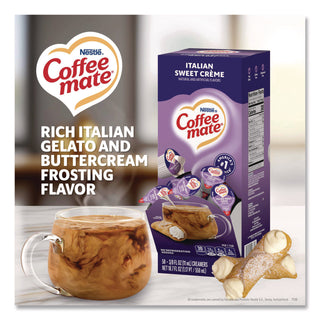 Liquid Coffee Creamer, Italian Sweet Creme, 0.38 oz Mini Cups, 50/Box, 4 Boxes/Carton, 200 Total/Carton