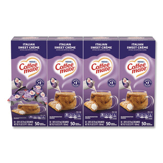 Liquid Coffee Creamer, Italian Sweet Creme, 0.38 oz Mini Cups, 50/Box, 4 Boxes/Carton, 200 Total/Carton