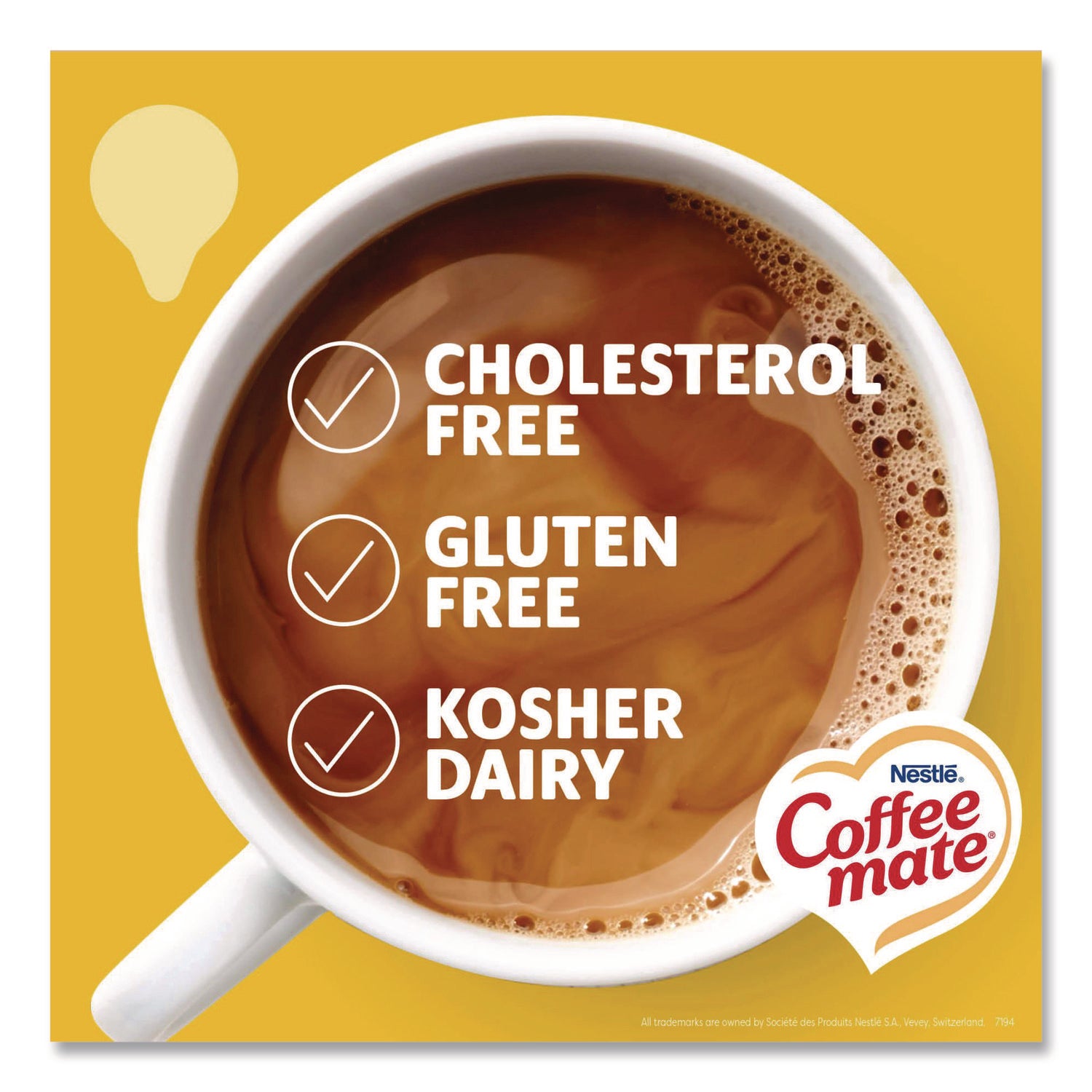 Liquid Coffee Creamer, Zero Sugar Hazelnut, 0.38 oz Mini Cups, 50/Box