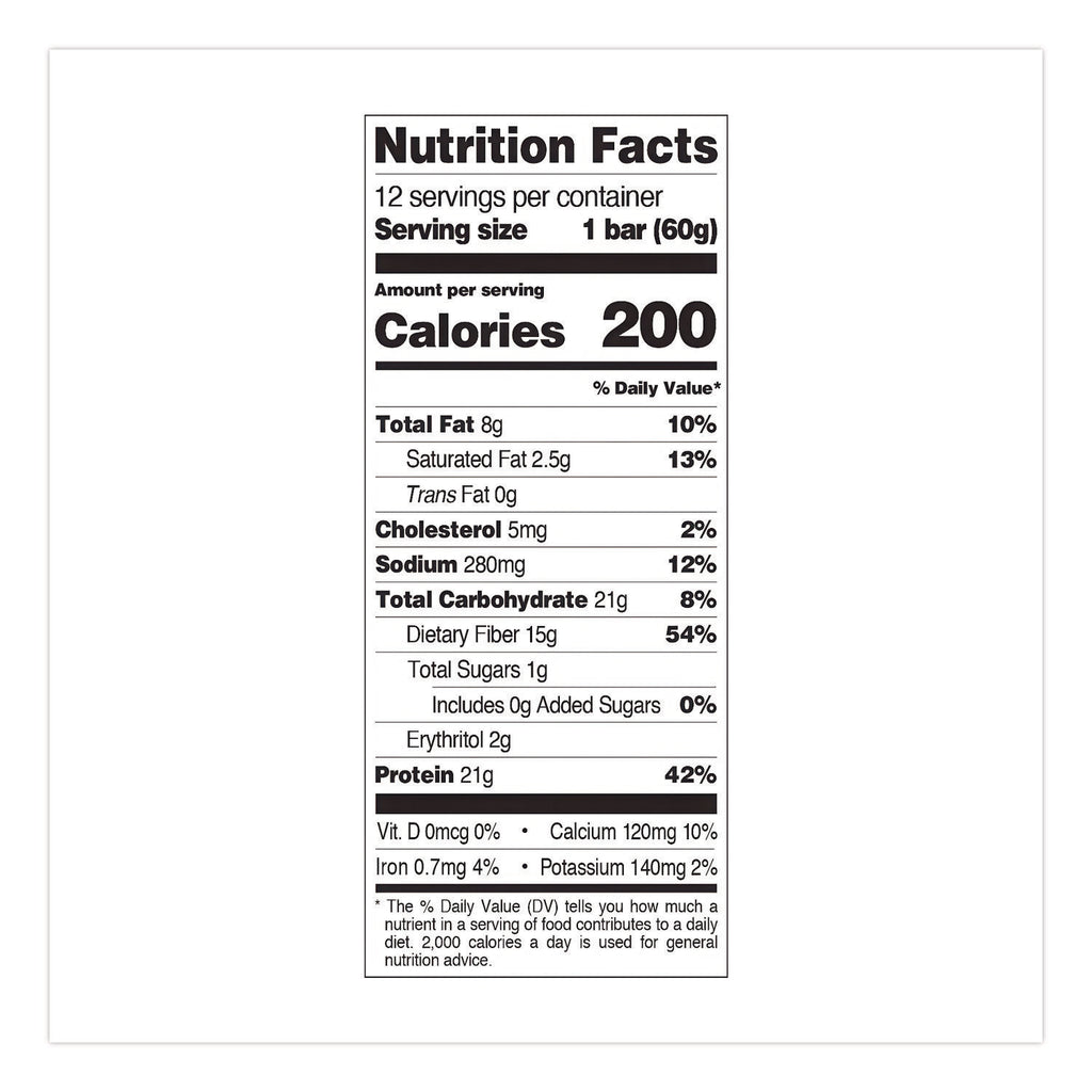 Protein Bars, Cookies and Cream, 2.12 oz Bar, 12 Bars/Box