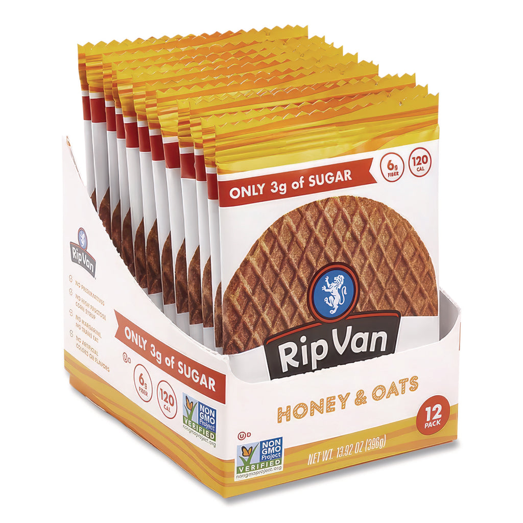 Wafels - Single Serve, Honey and Oats, 1.16 oz Pack, 12/Box
