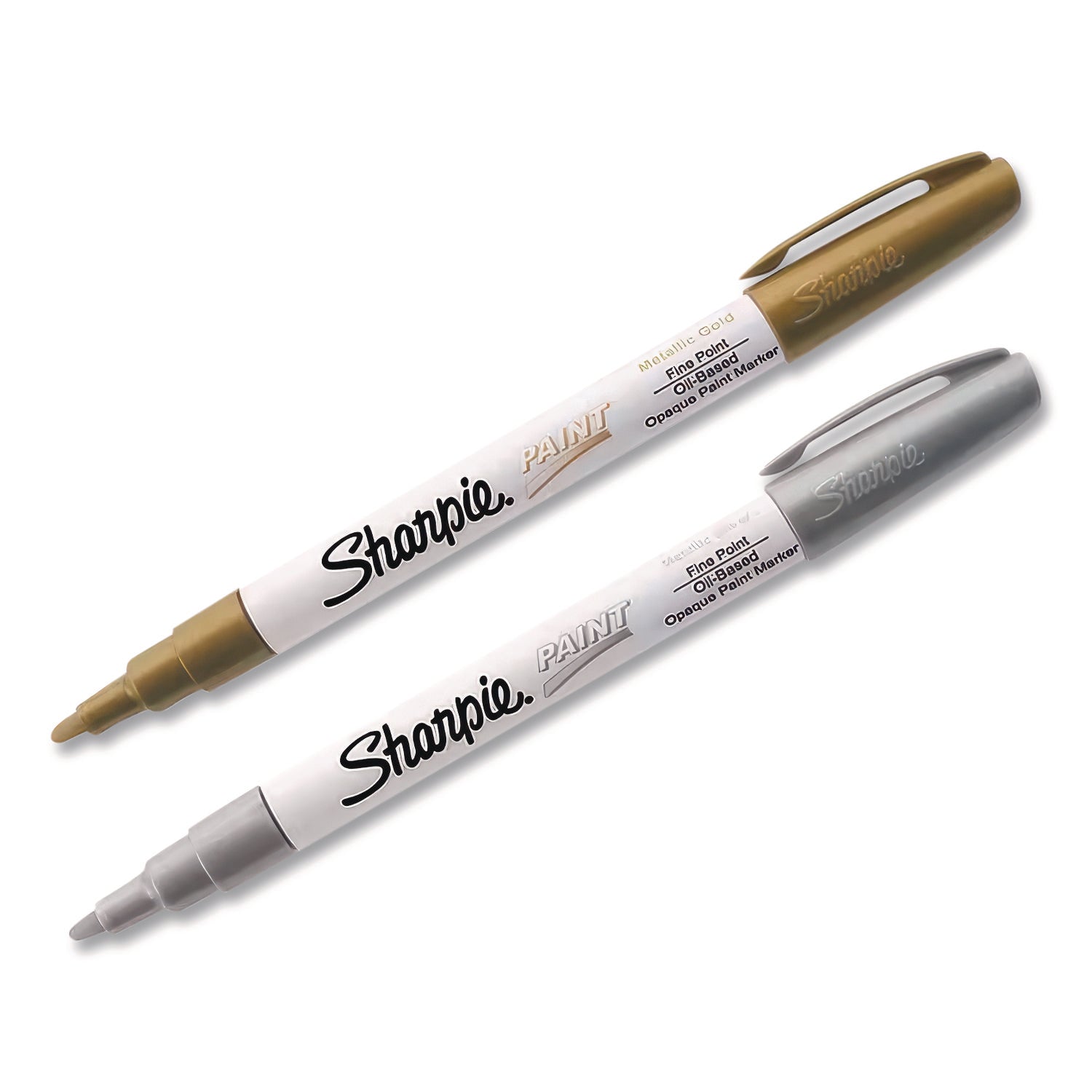 Sharpie Oil-Based Paint Marker - Extra Fine Point - Extra Fine Marker Point - Gold, Silver Oil Based Ink - 2 / Pack