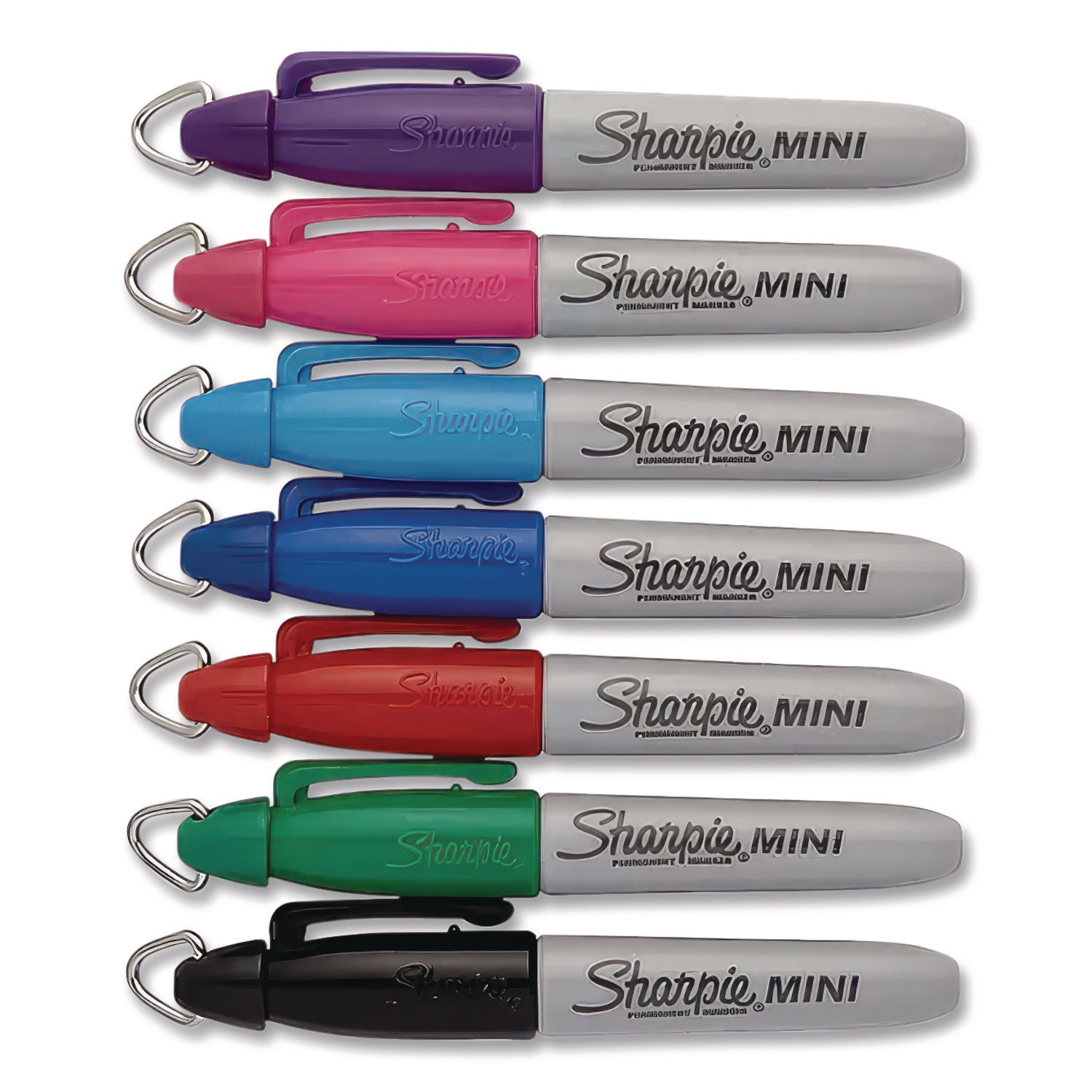 Mini Permanent Marker, Fine Bullet Tip, Assorted Colors, 72/Pack