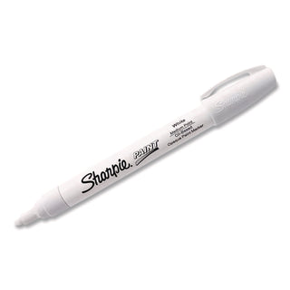 Permanent Paint Marker, Medium Bullet Tip, White, 2/Pack