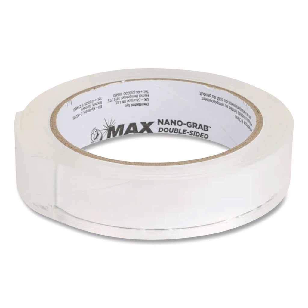 MAX Strength Nano-Grab Double-Sided Gel Tape, 0.94" x 5 ft, Clear