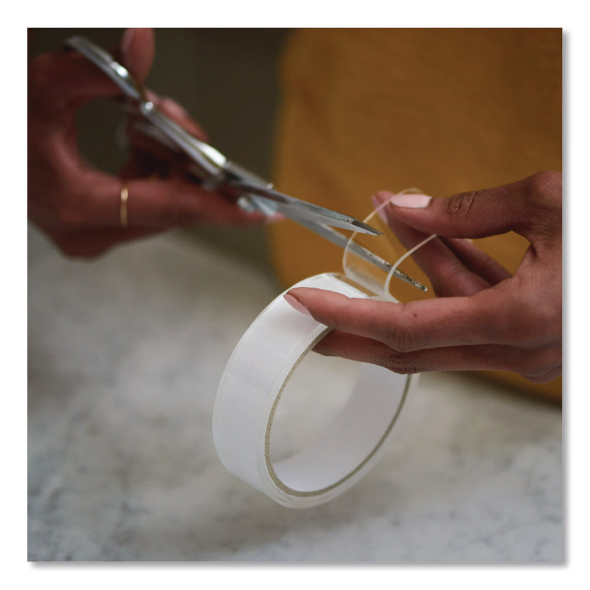 MAX Strength Nano-Grab Double-Sided Gel Tape, 0.94" x 5 ft, Clear
