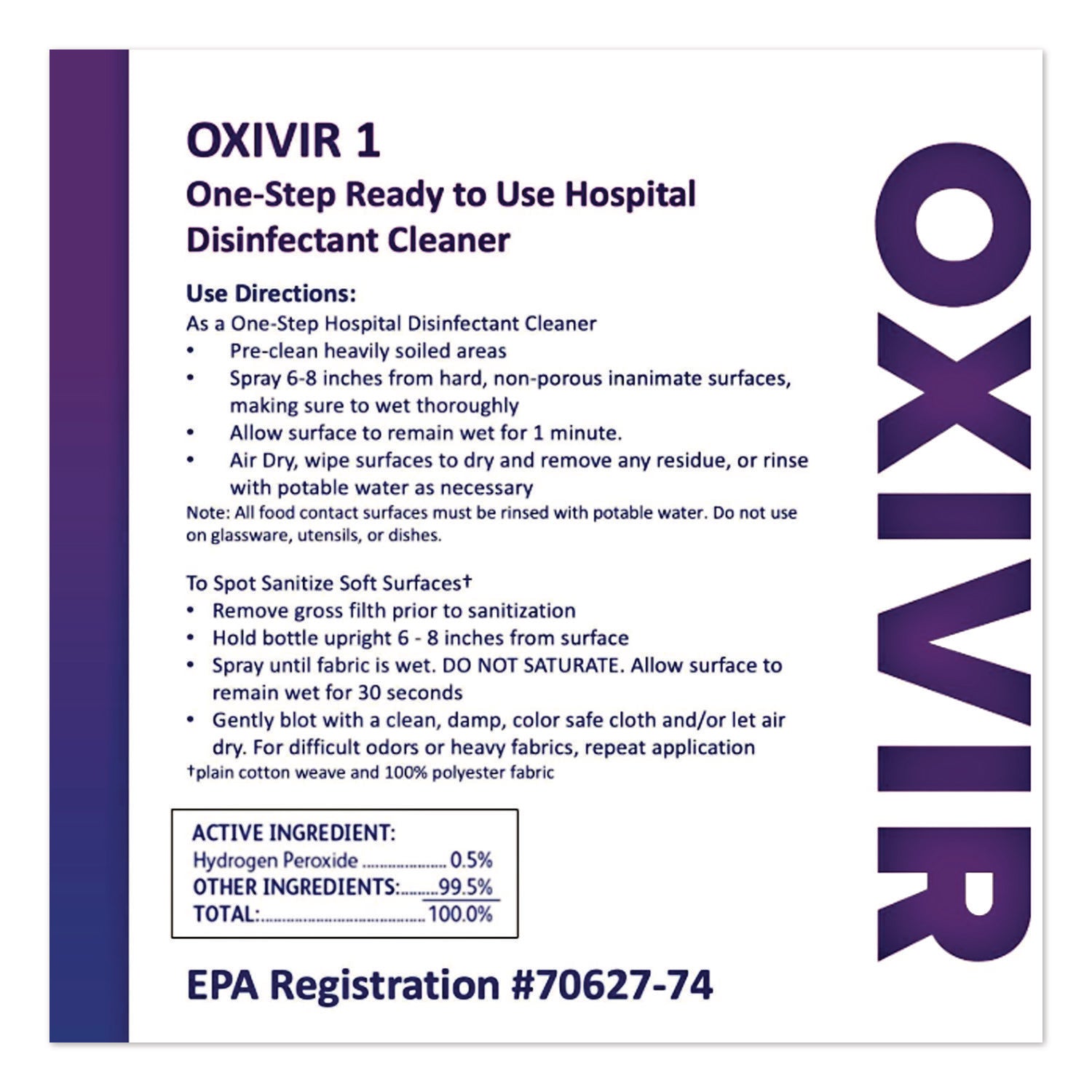 Oxivir TB Disinfectant Wipes, 11 x 12, White, 160/Bucket, 4 Buckets/Carton