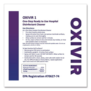 Oxivir TB Disinfectant Wipes Refill, 11 x 12, Unscented, White, 160 Wipes/Refill Pouch, 4 Refill Pouches/Carton