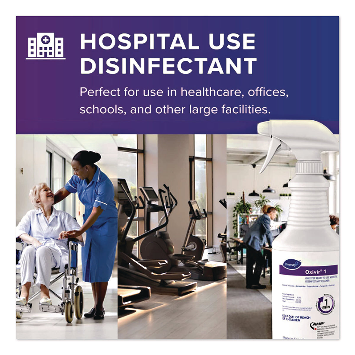 Oxivir Five 16 Concentrate One Step Disinfectant Cleaner, Liquid, 1.4 L, 2/CT