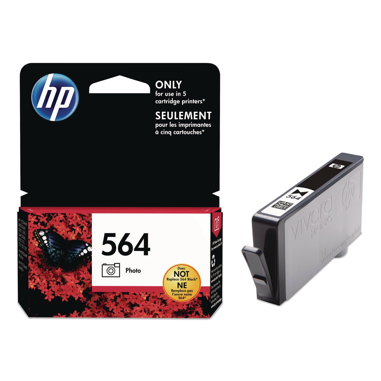 HP 564, (CB317WN) Photo Black Original Ink Cartridge