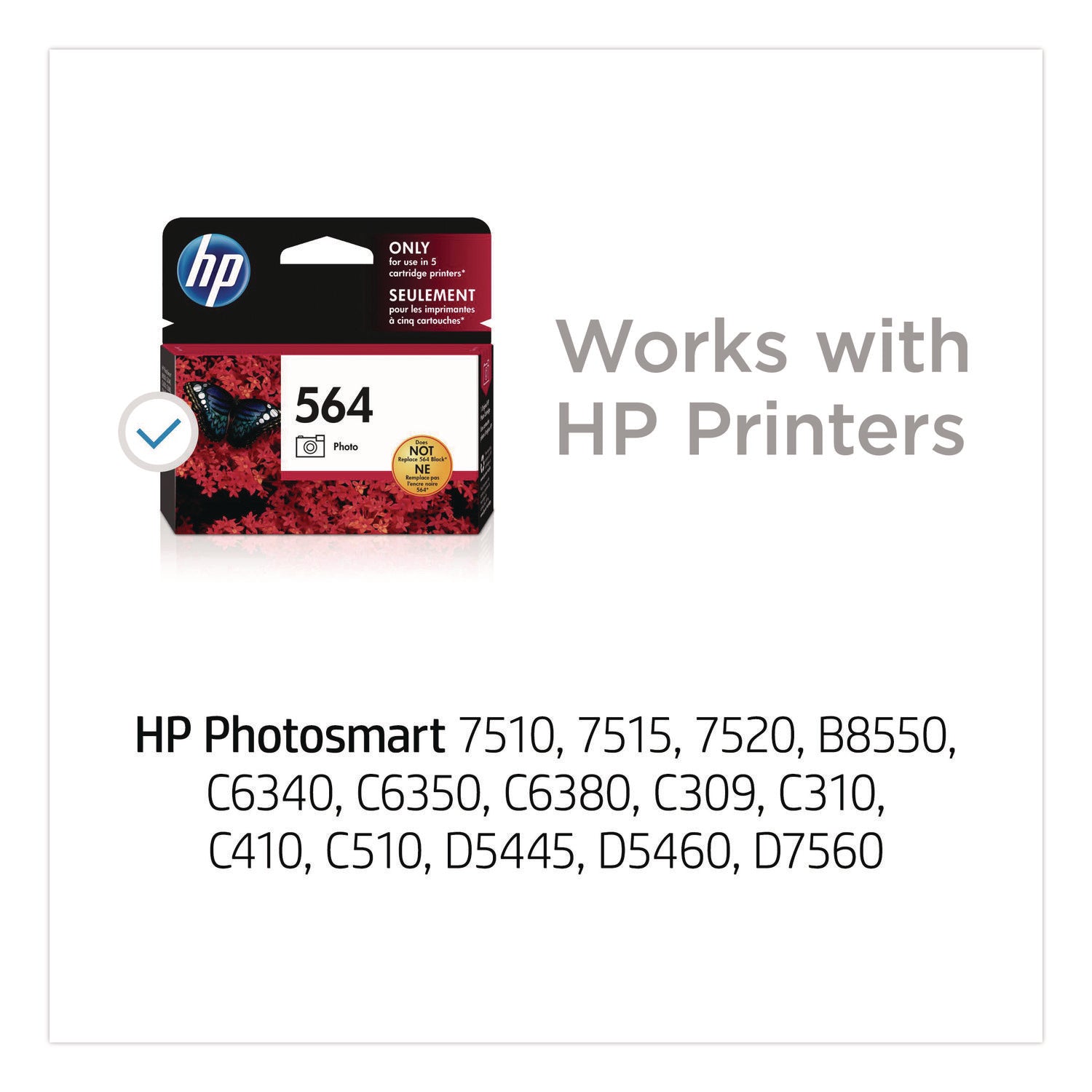 HP 564, (CB317WN) Photo Black Original Ink Cartridge