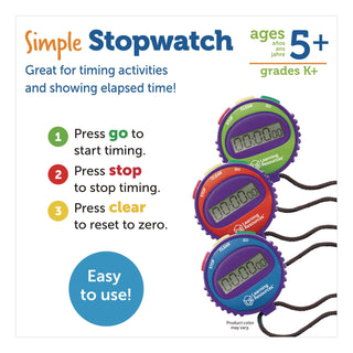Learning Resources Simple Stopwatch - 1 Each