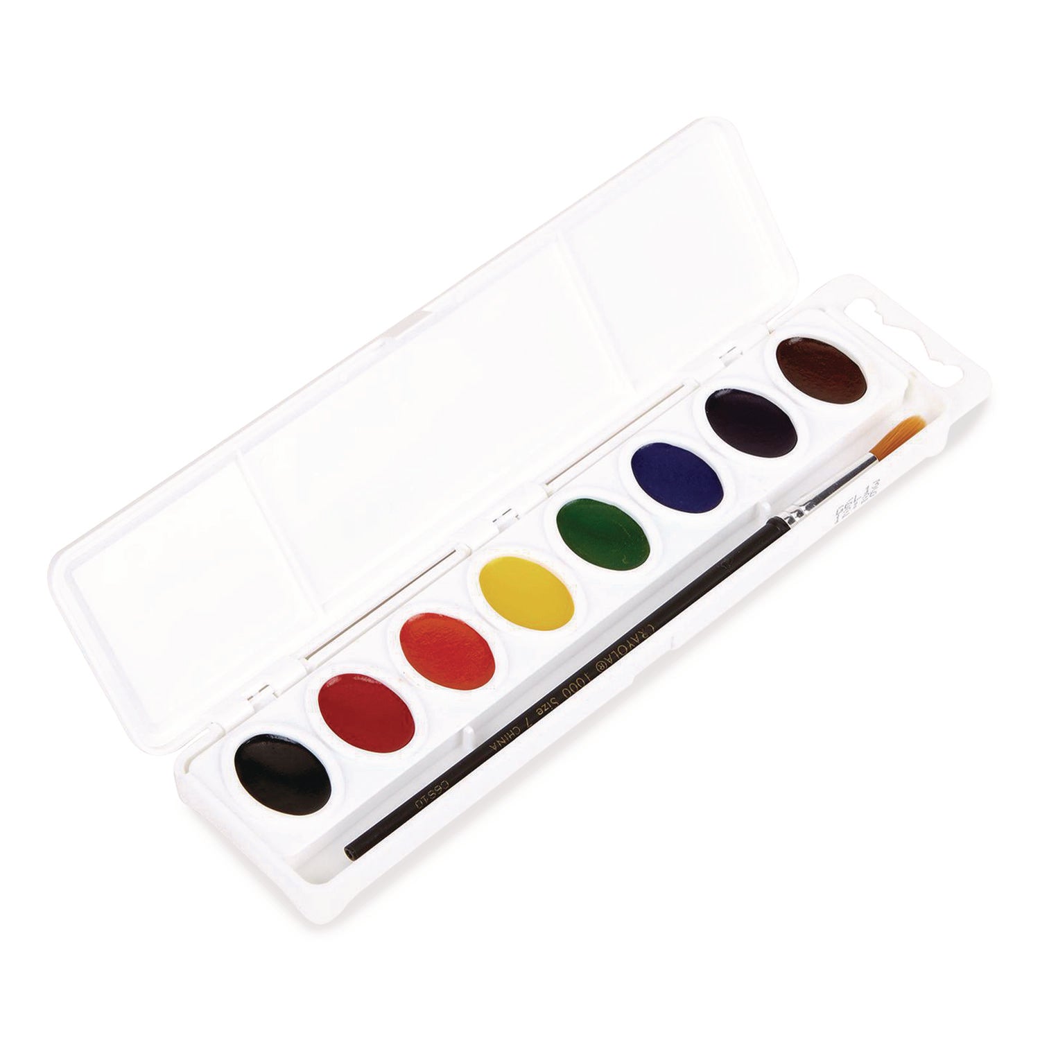 Watercolors, 8 Assorted Colors, Palette Tray, 36/Carton