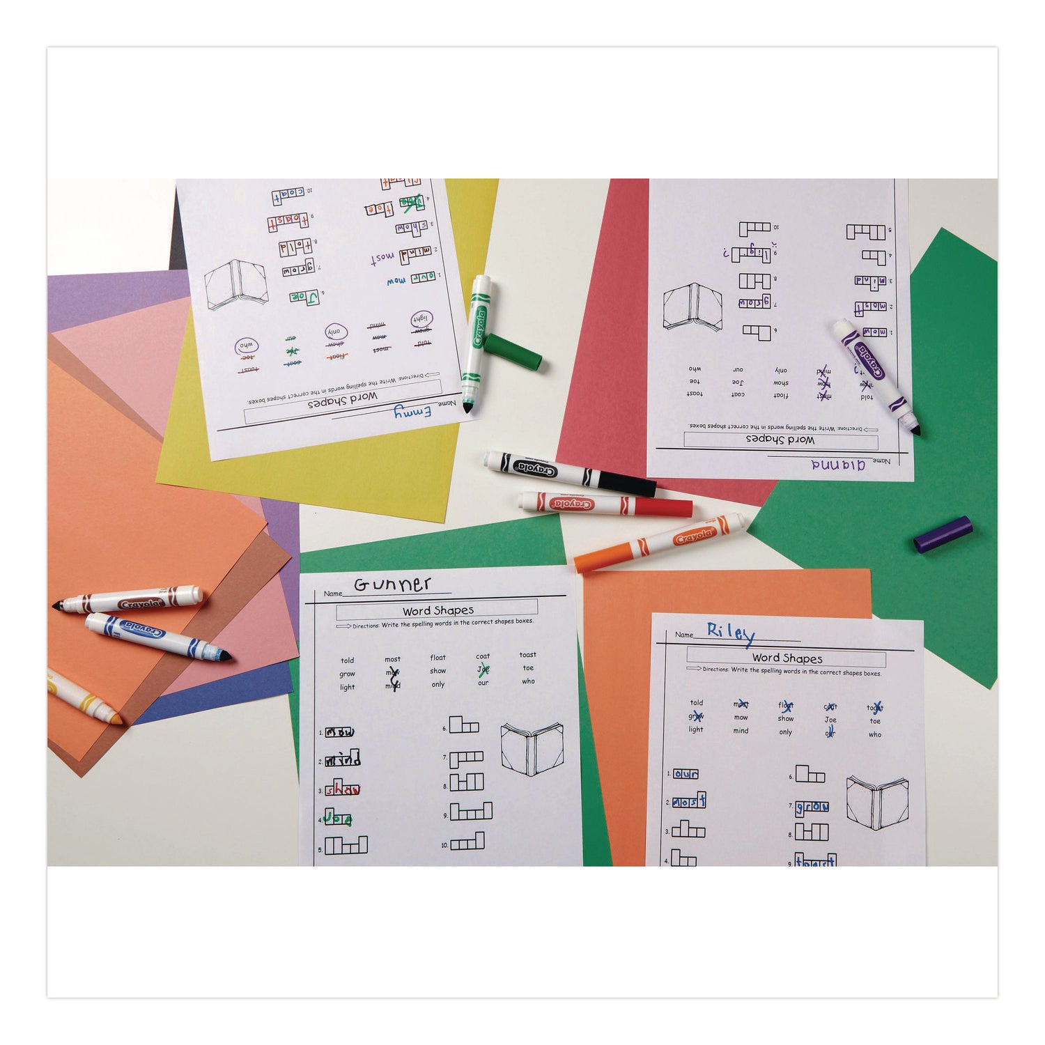 Non-Washable Marker, Broad Bullet Tip, Assorted Classic Colors, 256/Box