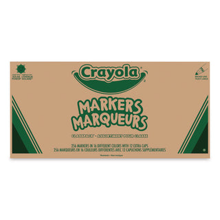 Non-Washable Marker, Broad Bullet Tip, Assorted Classic Colors, 256/Box