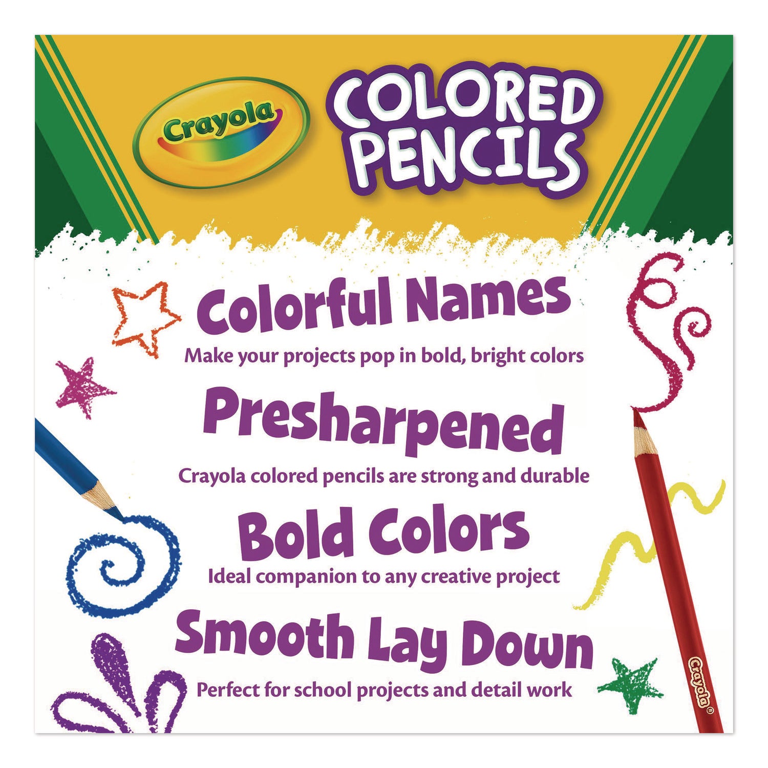 Long-Length Colored Pencil Set, 3.3 mm, 2B, Assorted Lead and Barrel Colors, Dozen