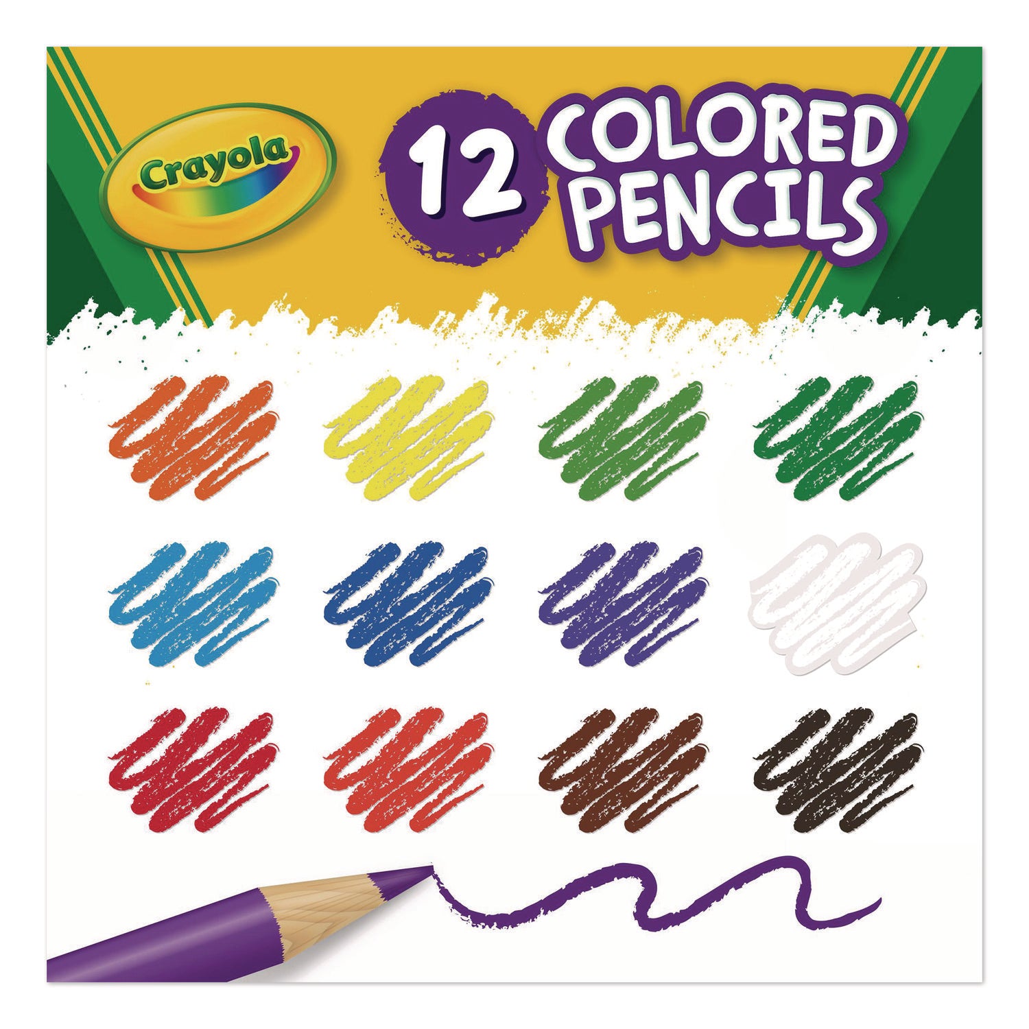 Long-Length Colored Pencil Set, 3.3 mm, 2B, Assorted Lead and Barrel Colors, Dozen
