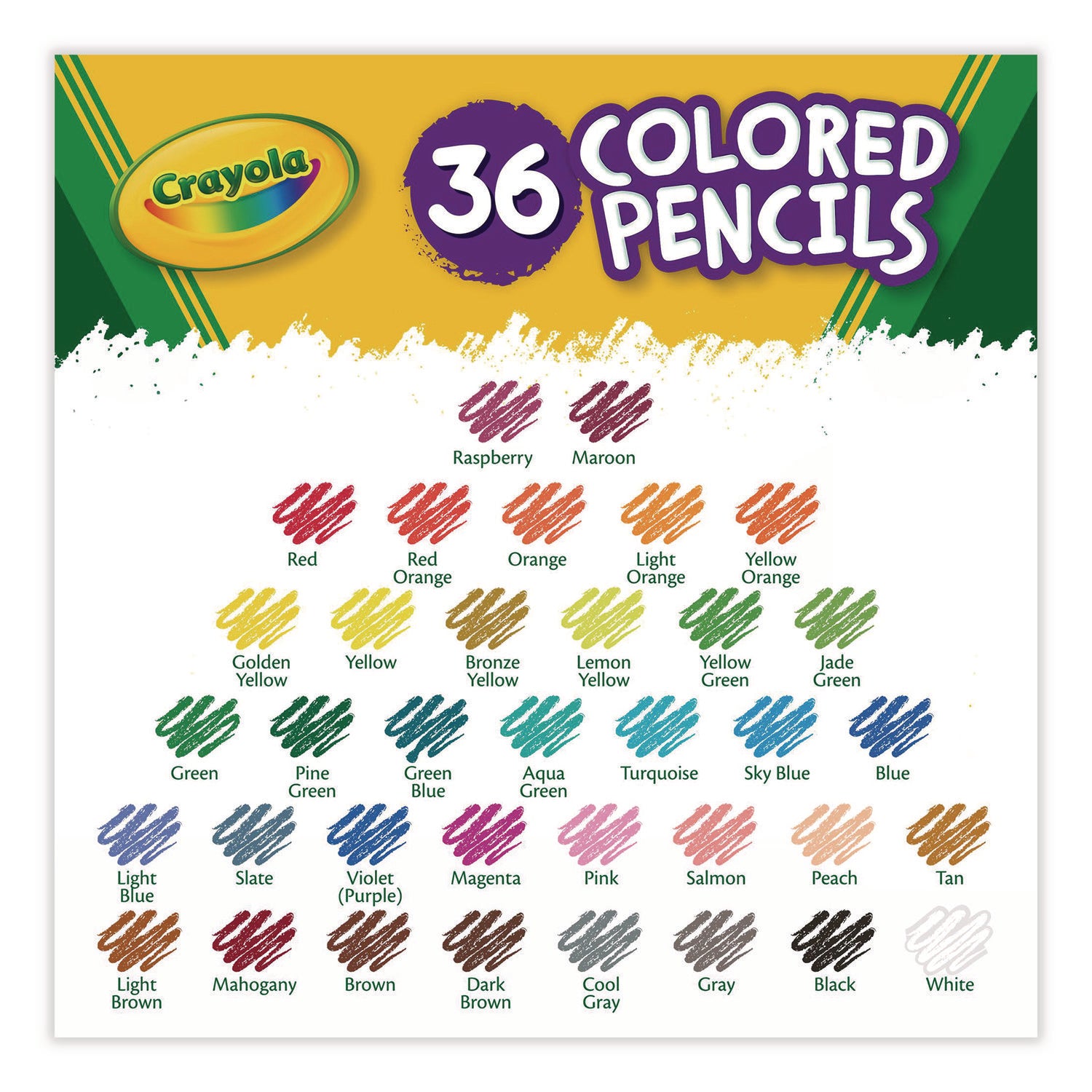 Short-Length Colored Pencil Set, 3.3 mm, 2B, Assorted Lead and Barrel Colors, 36/Pack