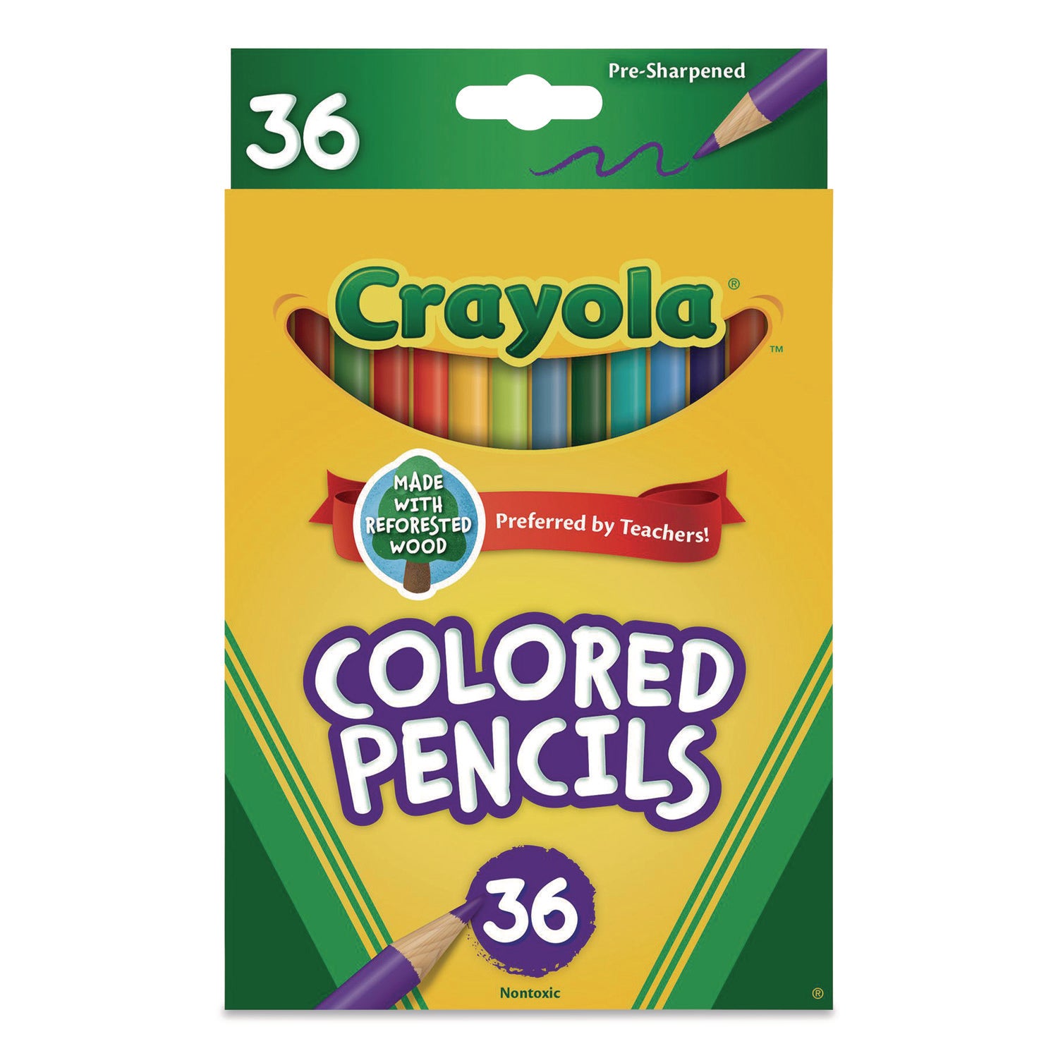 Short-Length Colored Pencil Set, 3.3 mm, 2B, Assorted Lead and Barrel Colors, 36/Pack
