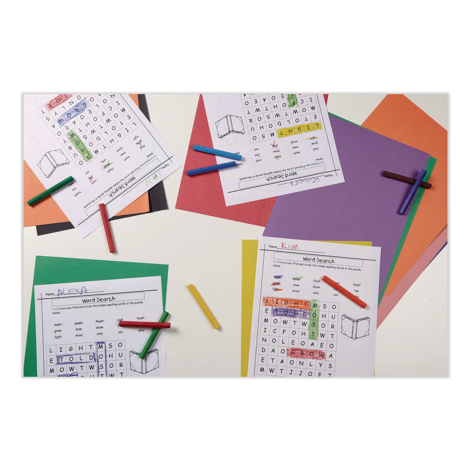 Color Sticks Classpack Set, 9.7 mm, Assorted Lead and Barrel Colors, 120/Pack