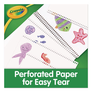Animal Animations Wirebound Sketchpad, Unruled, Gold/Green Cover, 40 White 9 x 9 Sheets