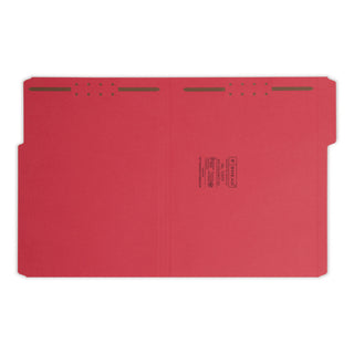 Top Tab Colored Fastener Folders, 0.75" Expansion, 2 Fasteners, Letter Size, Assorted Colors, 50/Box