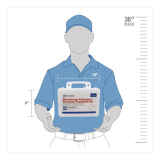 Bloodborne Pathogen Spill Clean Up Kit with CPR Pack, 31 Pieces, Plastic Case
