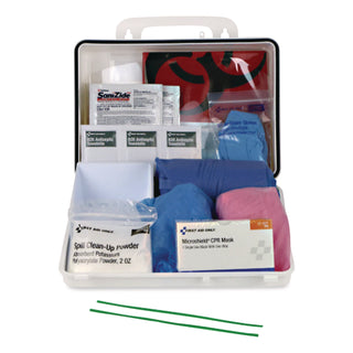 Bloodborne Pathogen and Personal Protection Kit with Microshield, 26 Pieces, Plastic Case