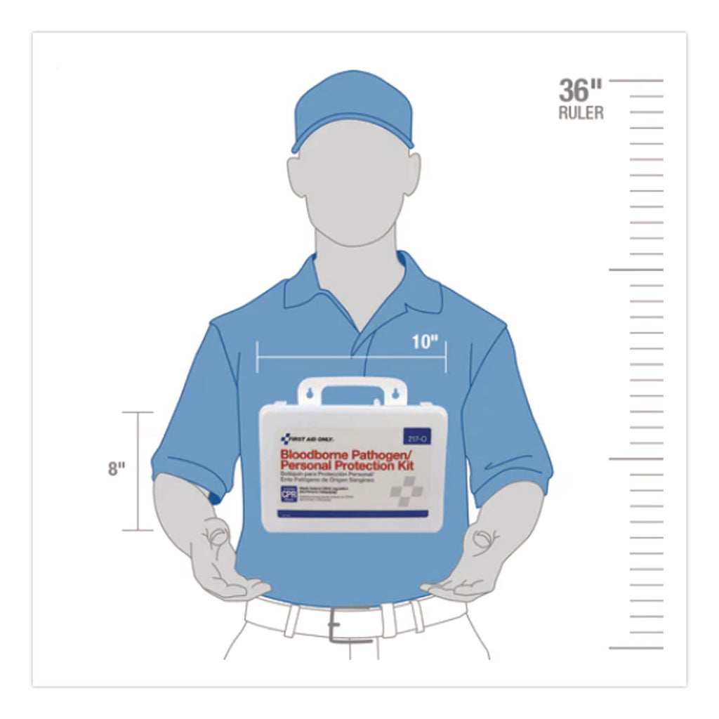 Bloodborne Pathogen and Personal Protection Kit with Microshield, 26 Pieces, Plastic Case