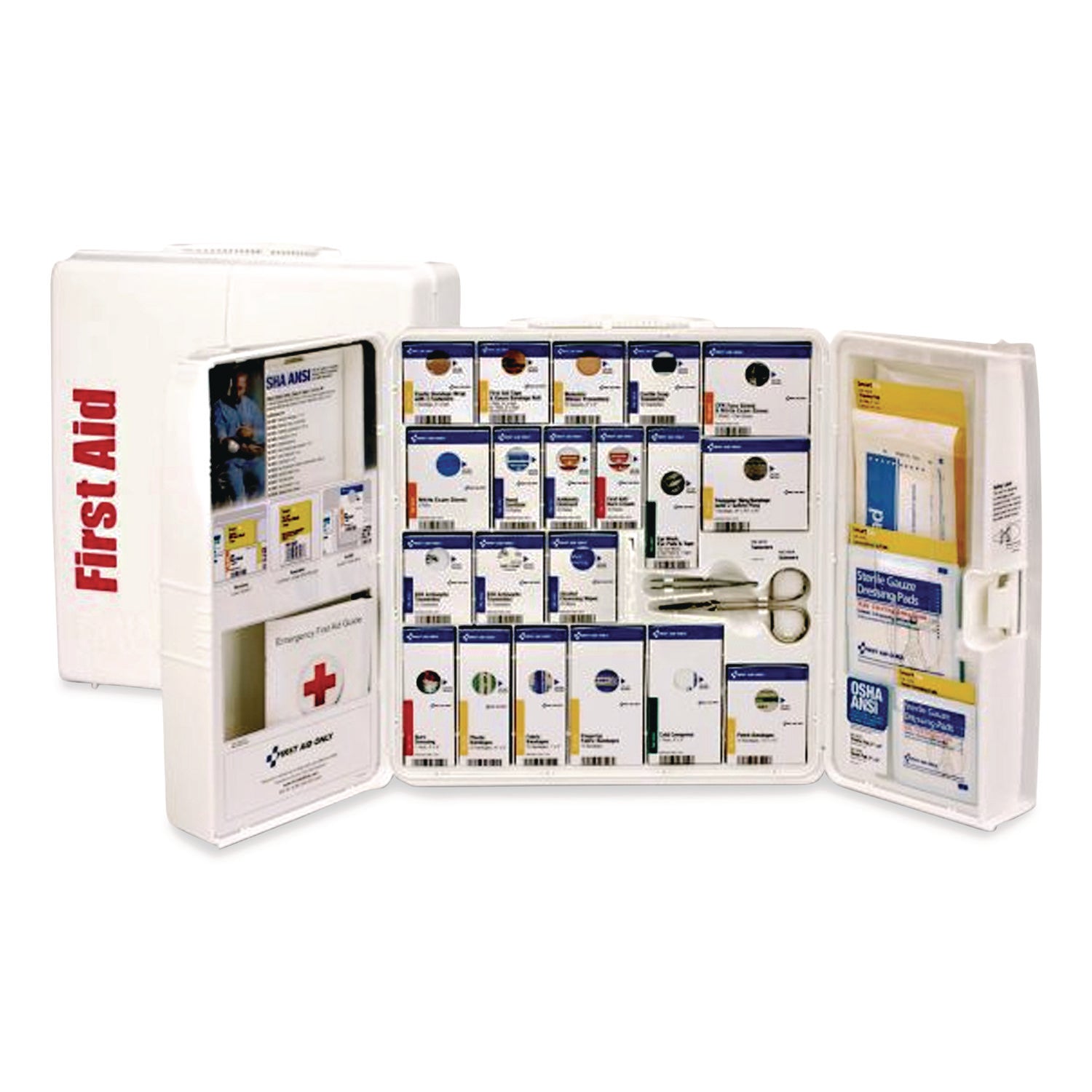 General Business First Aid Kit for 50 People, 245 Pieces, Plastic Case