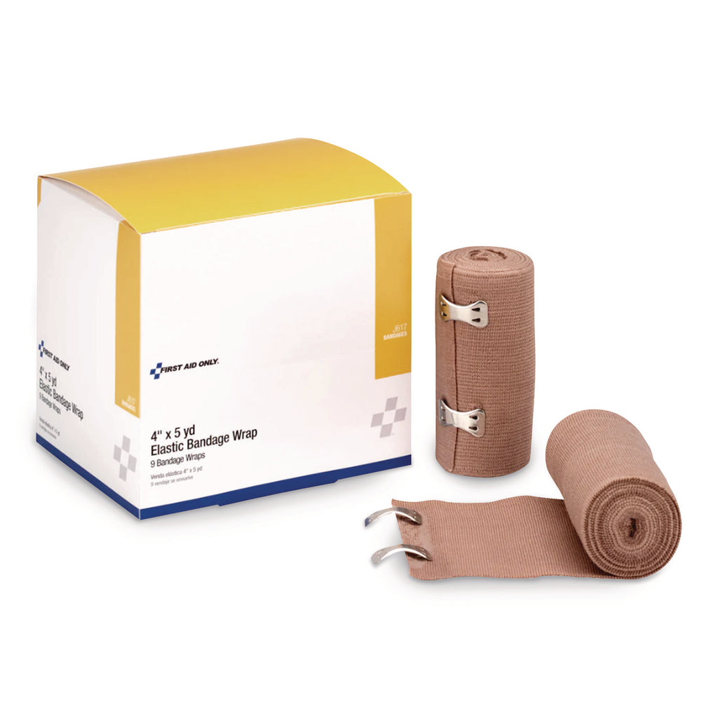 Reusable Elastic Bandage Wrap, 4" x 15 ft, 9/Box
