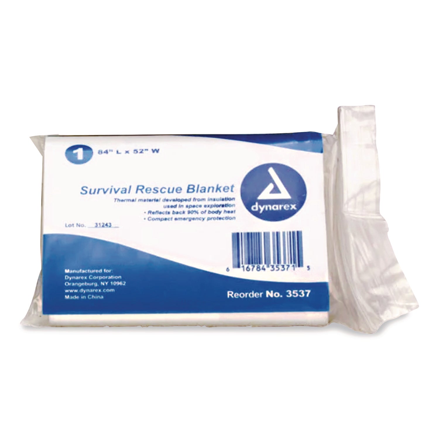 Aluminized Emergency Blanket, 52 x 84