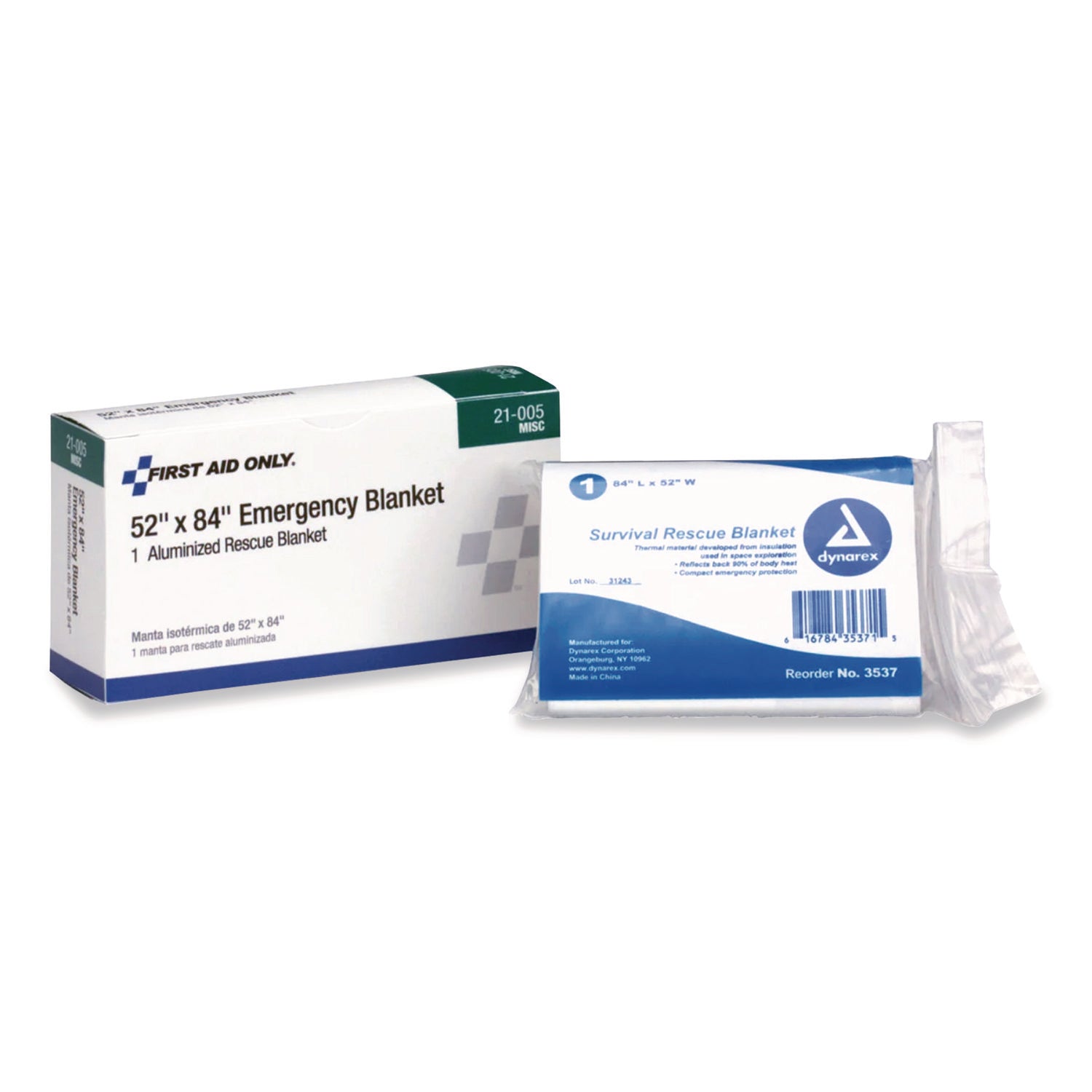Aluminized Emergency Blanket, 52 x 84