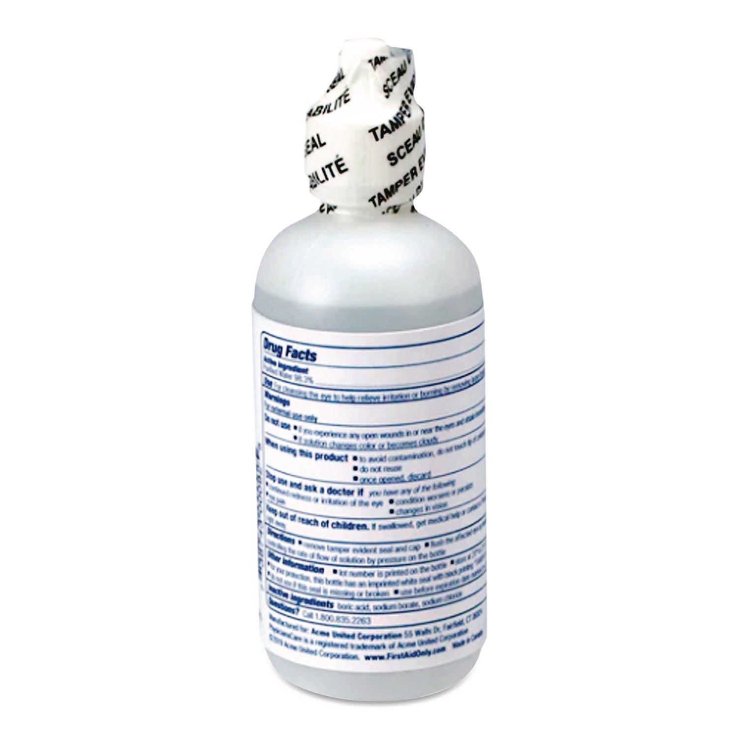 First Aid Refill Components Disposable Eye Wash, 4 oz Bottle