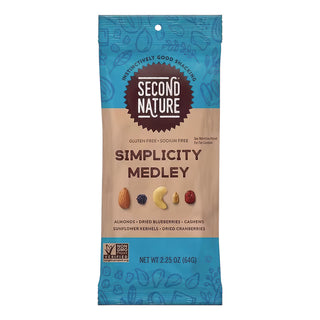 Simplicity Medley Trail Mix, 2.25 oz Bag, 12 Bags/Box