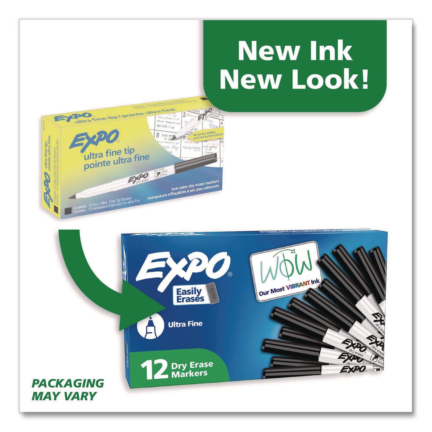 Low-Odor Dry-Erase Marker, Extra-Fine Bullet Tip, Black