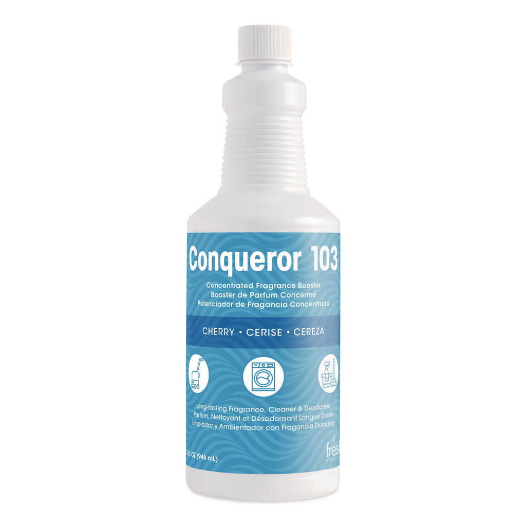 Conqueror 103 Odor Counteractant Concentrate, Cherry, 32 oz Bottle, 12/Carton