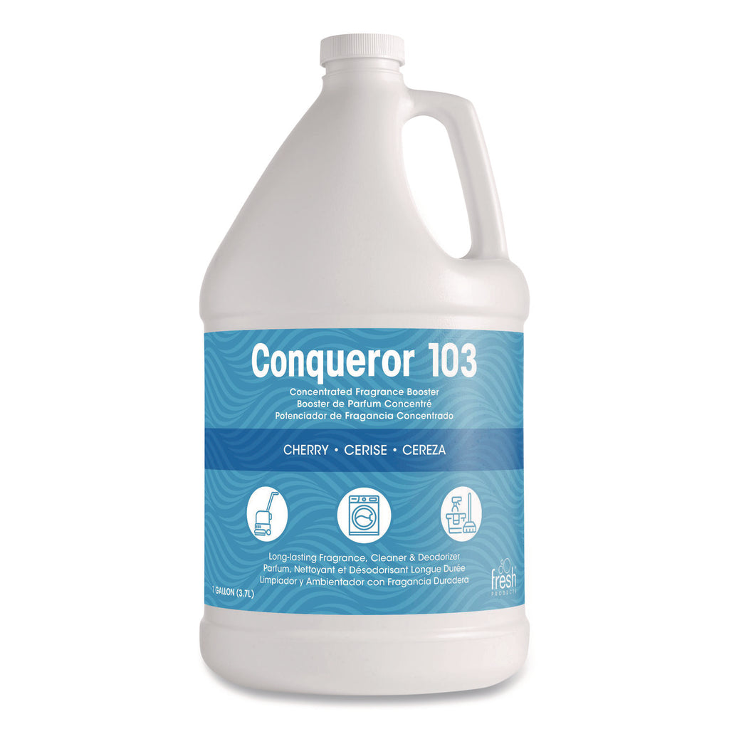 Conqueror 103 Odor Counteractant Concentrate, Cherry, 1 gal Bottle, 4/Carton
