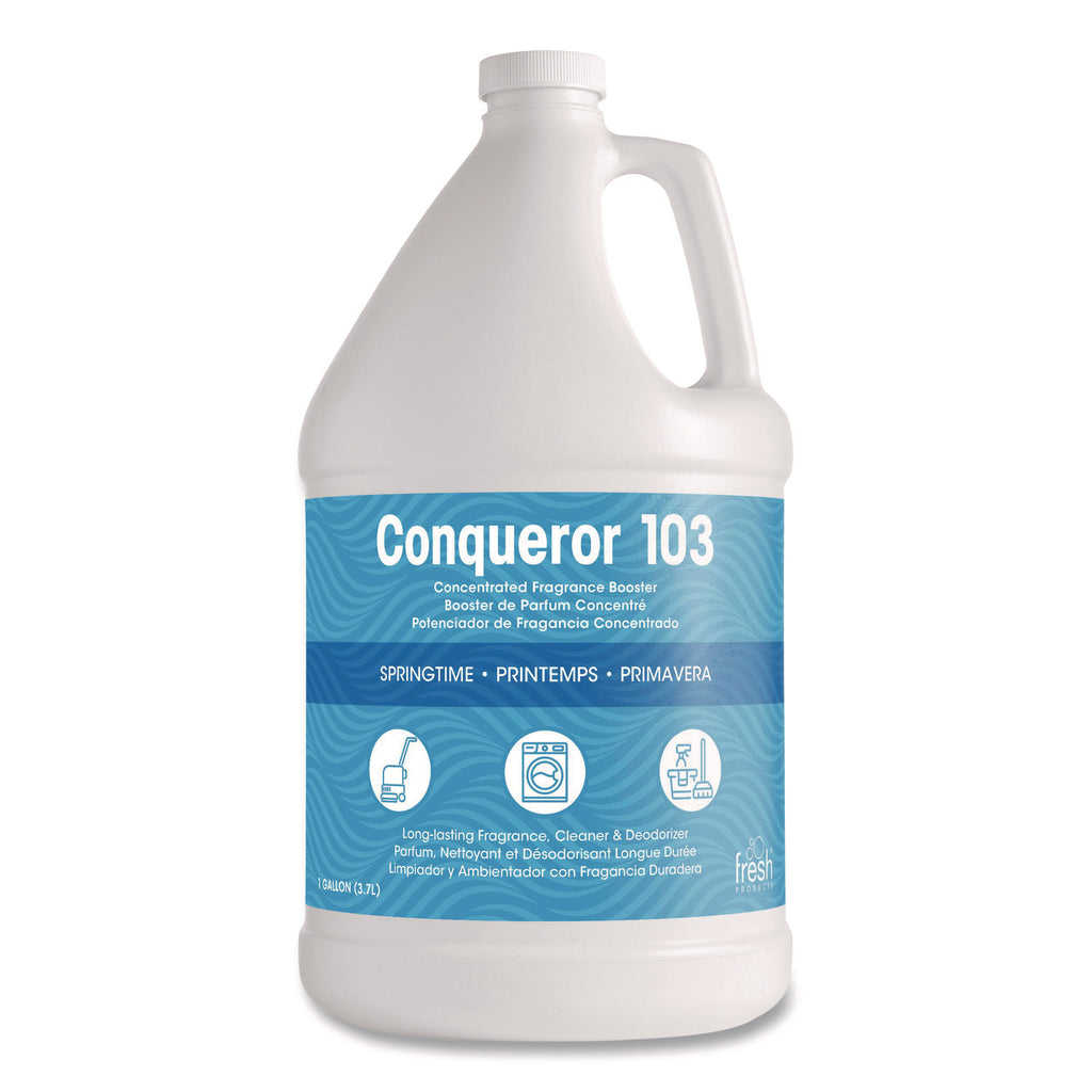 Conqueror 103 Odor Counteractant Concentrate, Springtime, 1 gal Bottle, 4/Carton