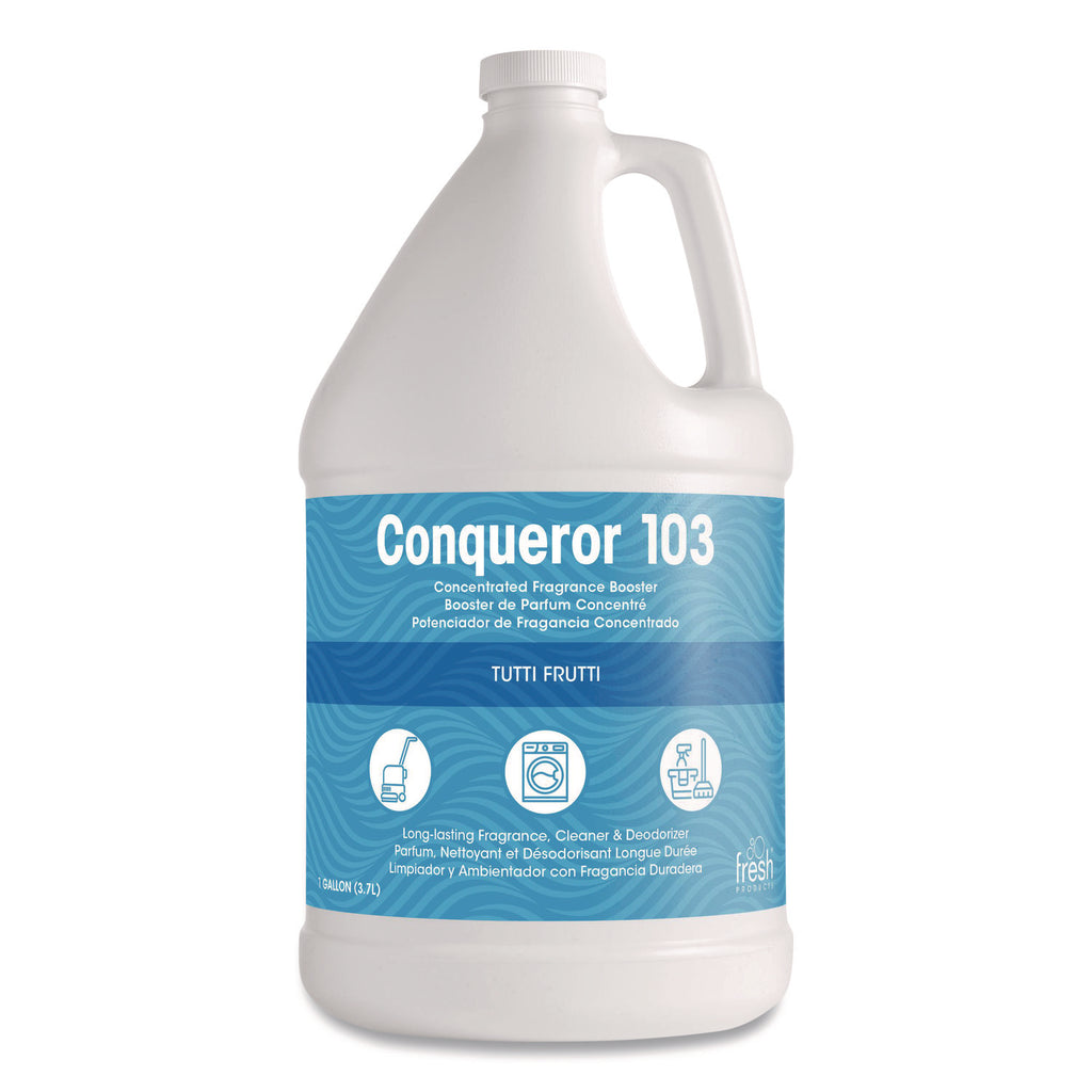 Conqueror 103 Odor Counteractant Concentrate, Tutti-Frutti, 1 gal Bottle, 4/Carton